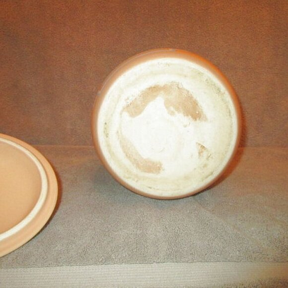 11" Treasure Craft SOUTHWEST Aztec COOKIE JAR Barrel Canister LID Pastel VTG 80s - Picture 11 of 11